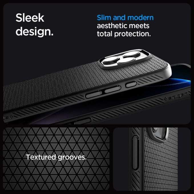 Spigen - Case Liquid Air "T" with MagSafe for iPhone 16 Pro Max, Matte Black
