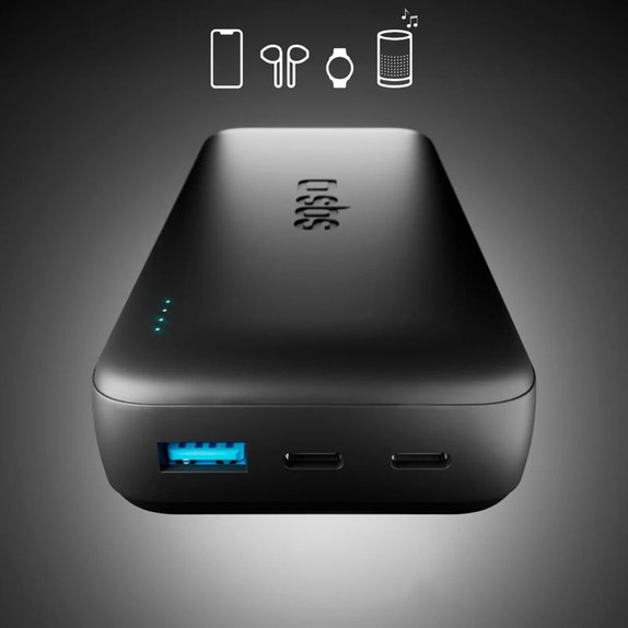 SBS - PowerBank 20000mAh, 10W, Infinity, LiFePO4, USB-C/USB-A, black