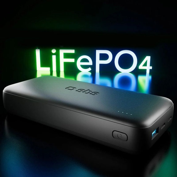 SBS - PowerBank 20000mAh, 10W, Infinity, LiFePO4, USB-C/USB-A, black