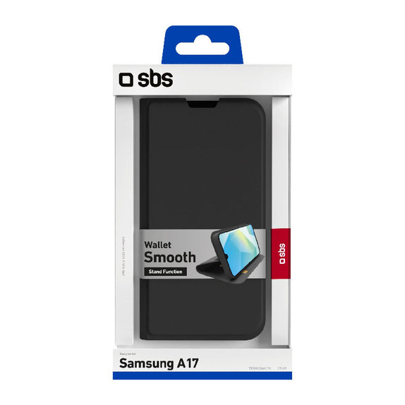 SBS - Case Book Wallet Smooth for Samsung Galaxy A17 5G, black