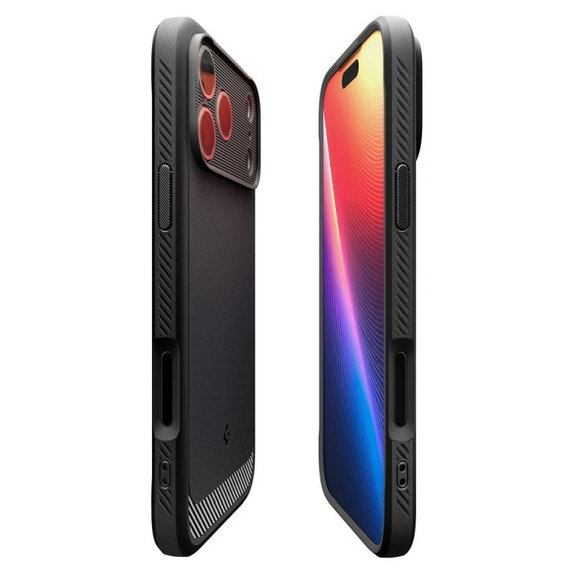 Spigen - Rugged Armor Case with MagSafe for iPhone 17 Pro Max, Matte Black