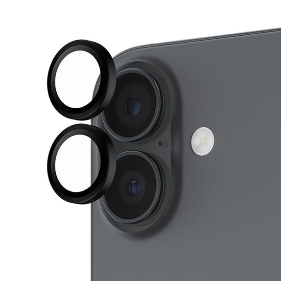 Hoops Camera Lens Protector for iPhone 17/16 Plus/16, Black, PanzerGlass
