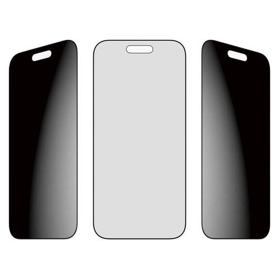 Tempered Glass UWF 2-Way Privacy with Applicator for iPhone 17 Air, Black, PanzerGlass