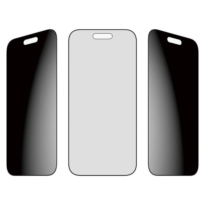 Tempered Glass UWF 2-Way Privacy with Applicator for iPhone 17 Air, Black, PanzerGlass