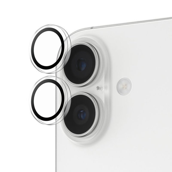 PanzerGlass - Rear Camera Lens Protector Hoops for iPhone 16, 16 Plus, 17, transparent