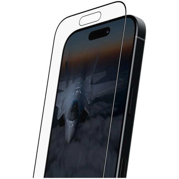 Tempered Glass UWF Stealth with Fastfit for iPhone 17/16 Pro, Black, PanzerGlass