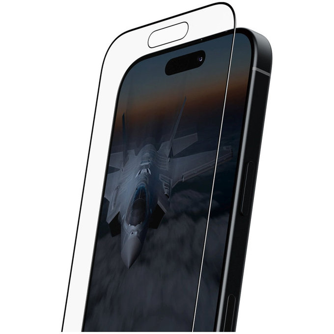 Tempered Glass UWF Stealth with Fastfit for iPhone 17/16 Pro, Black, PanzerGlass