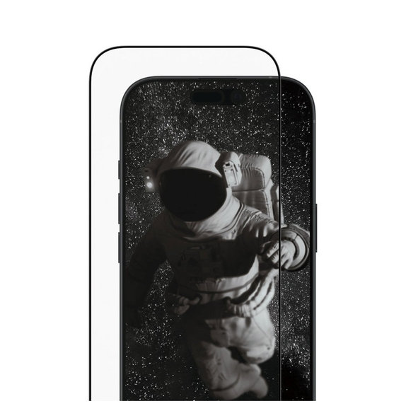 UWF Ceramic II Tempered Glass with Fastfit for iPhone 17/16 Pro, Black, PanzerGlass