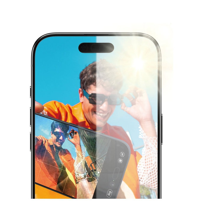 Tempered Glass Anti-Reflective with Applicator for iPhone Air, Black, PanzerGlass