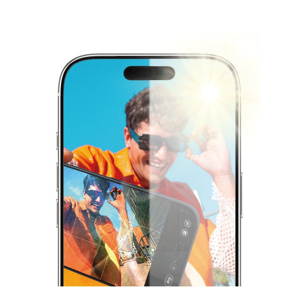 Tempered Glass Anti-Reflective with Applicator for iPhone 17 Pro, Black, PanzerGlass