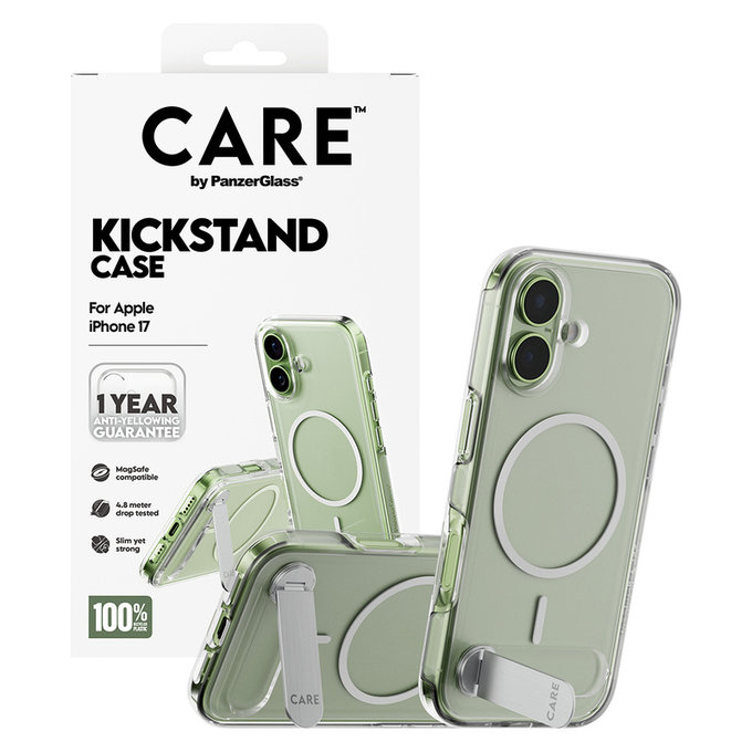 Case Kickstand for iPhone 17, Transparent, PanzerGlass
