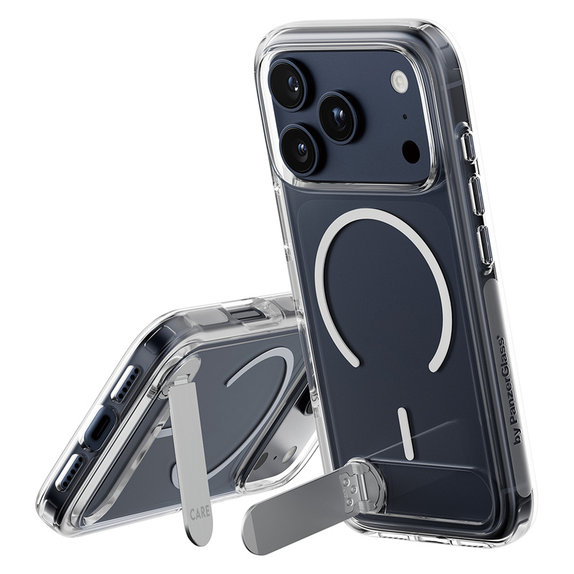 Case Kickstand for iPhone 17 Pro, Transparent, PanzerGlass