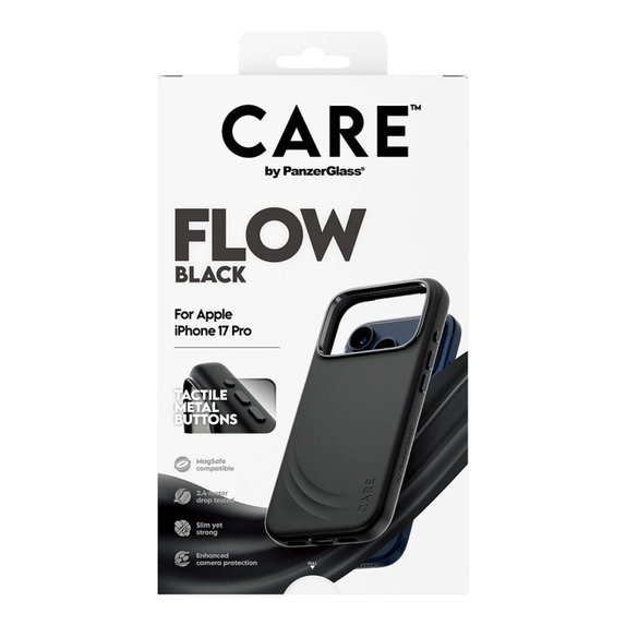 FLOW Case with MagSafe for iPhone 17 Pro, Black, CARE