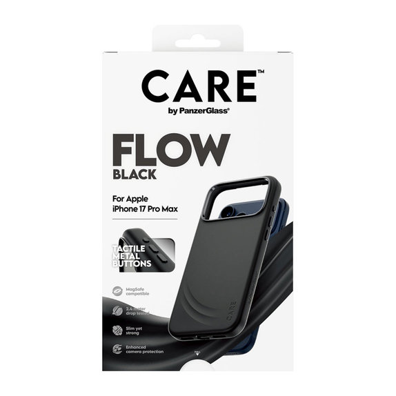 Case FLOW with MagSafe for iPhone 17 Pro Max, Black, PanzerGlass