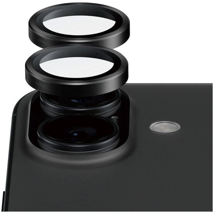 Camera Lens Protector Hoops Ceramic II for iPhone 17/16 Plus/16, Black, PanzerGlass