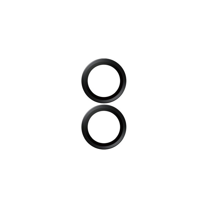 Camera Lens Protector Hoops Ceramic II for iPhone 17/16 Plus/16, Black, PanzerGlass