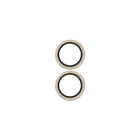 Camera Lens Protector Hoops for iPhone 17/16 Plus/16, Glitter Gold, PanzerGlass