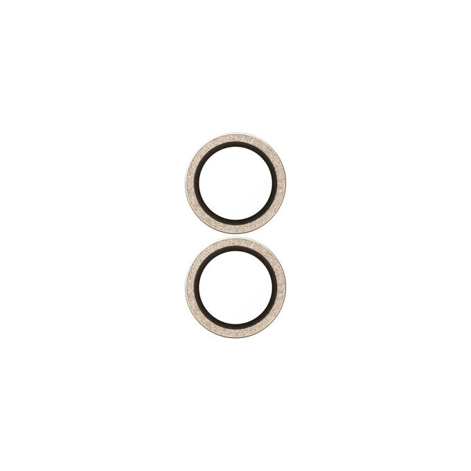 Camera Lens Protector Hoops for iPhone 17/16 Plus/16, Glitter Gold, PanzerGlass