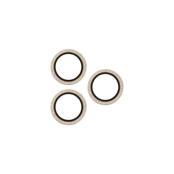 Camera Lens Protector Hoops for iPhone 17 Pro Max/17 Pro/16 Pro Max/16 Pro, Glitter Gold, PanzerGlass