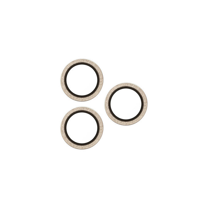Camera Lens Protector Hoops for iPhone 17 Pro Max/17 Pro/16 Pro Max/16 Pro, Glitter Gold, PanzerGlass