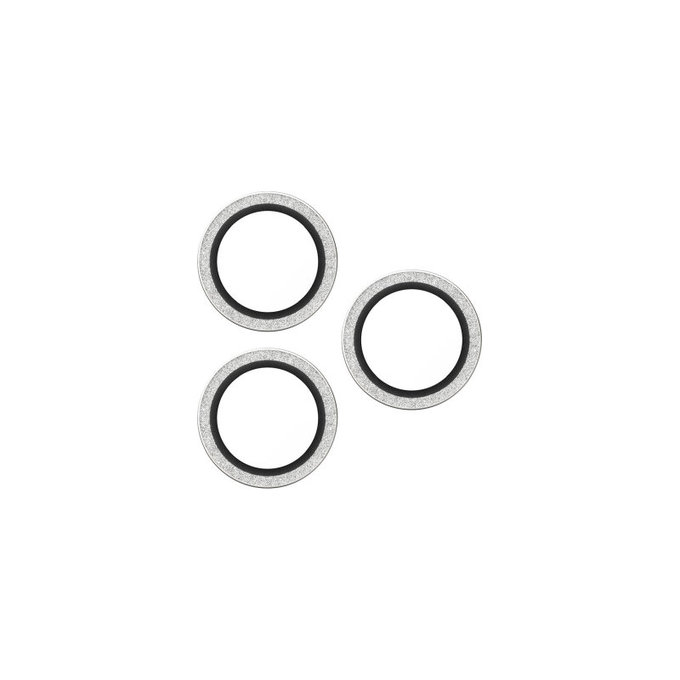 Camera Lens Protector Hoops for iPhone 17 Pro Max/17 Pro/16 Pro Max/16 Pro, Glitter Silver, PanzerGlass