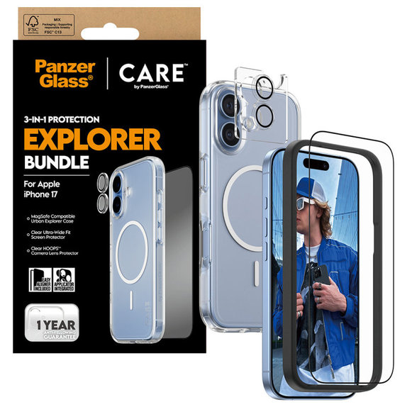 Bundle 3-in-1 Explorer for iPhone 17, PanzerGlass