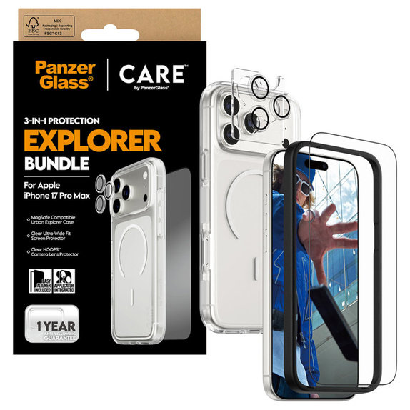 Bundle 3-in-1 Explorer for iPhone 17 Pro Max, PanzerGlass