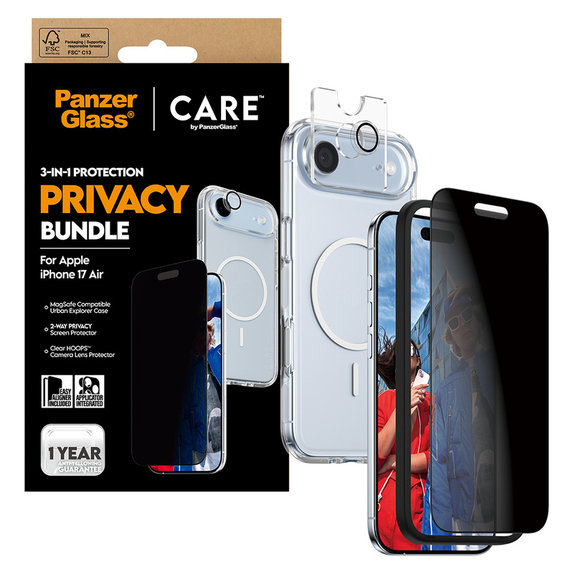 Bundle 3-in-1 Privacy for iPhone Air, PanzerGlass