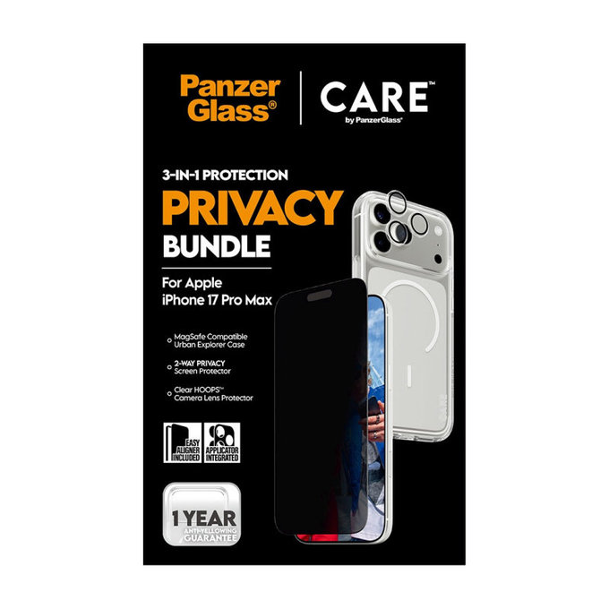 Bundle 3-in-1 Privacy for iPhone 17 Pro Max, PanzerGlass