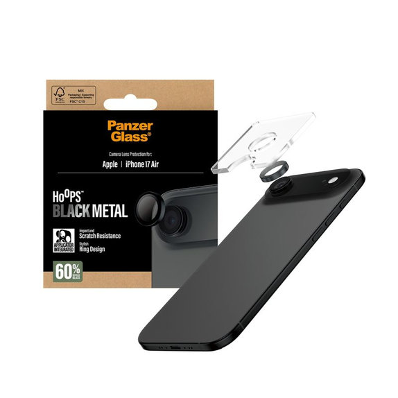 PanzerGlass - Hoops Camera Lens Protector for iPhone Air, black