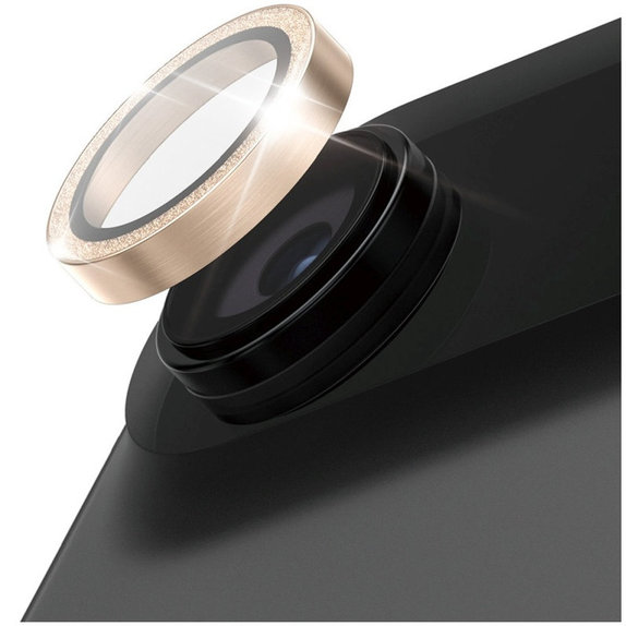 Camera Lens Protector Hoops for iPhone 17 Air, Glitter Gold, PanzerGlass