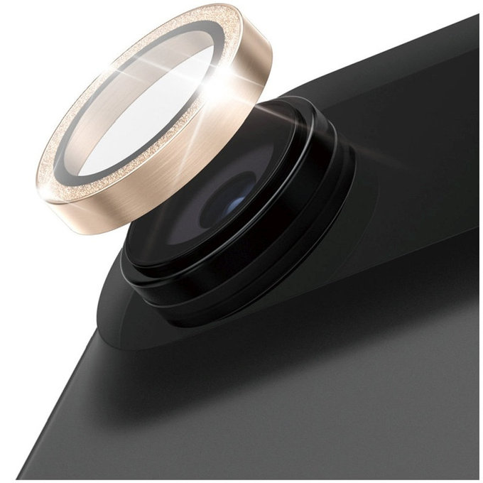 Camera Lens Protector Hoops for iPhone 17 Air, Glitter Gold, PanzerGlass