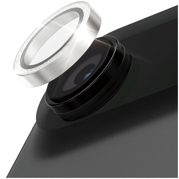 Camera Lens Protector Hoops for iPhone 17 Air, Glitter Silver, PanzerGlass