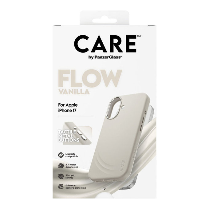 FLOW Case with MagSafe for iPhone 17, Vanilla, CARE