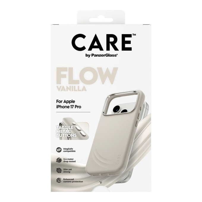FLOW Case with MagSafe for iPhone 17 Pro, Vanilla, CARE