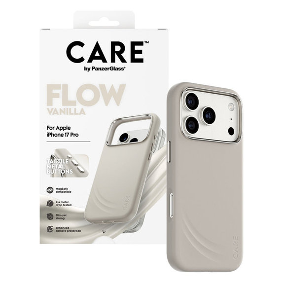 FLOW Case with MagSafe for iPhone 17 Pro, Vanilla, CARE