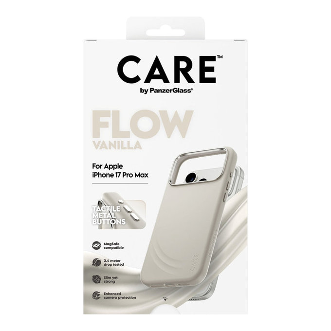 FLOW Case with MagSafe for iPhone 17 Pro Max, Vanilla, CARE