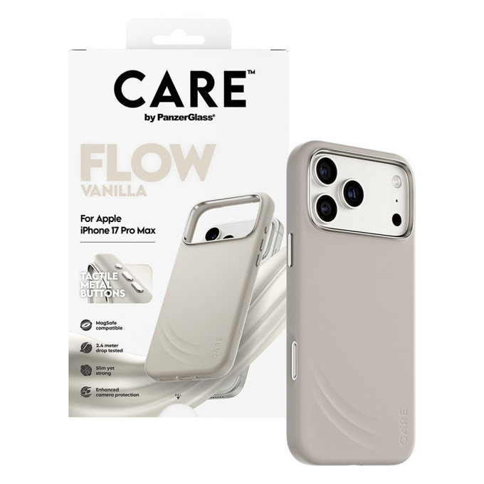 FLOW Case with MagSafe for iPhone 17 Pro Max, Vanilla, CARE