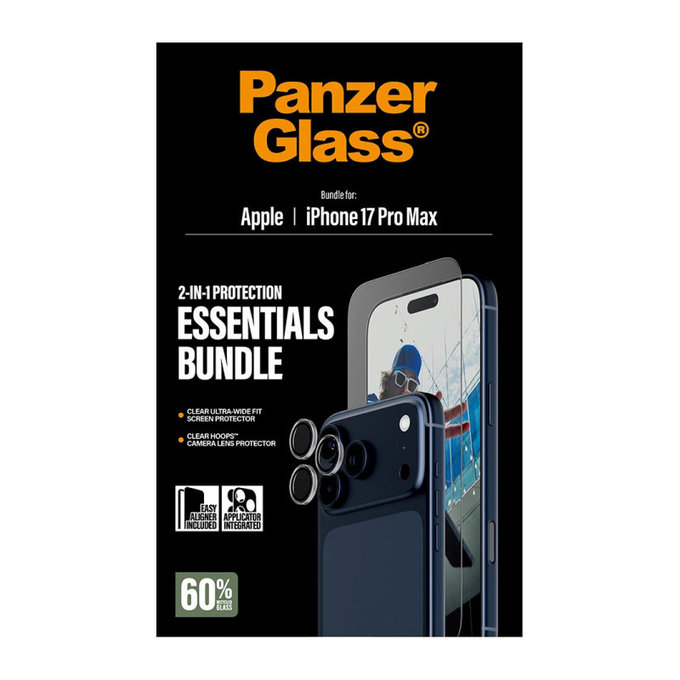 Bundle Essentials 2-in-1 for iPhone 17 Pro Max, PanzerGlass