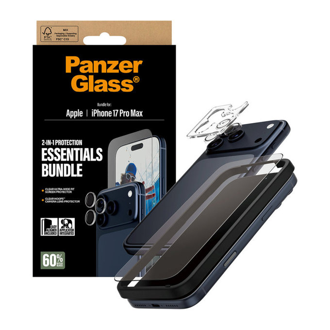 Bundle Essentials 2-in-1 for iPhone 17 Pro Max, PanzerGlass