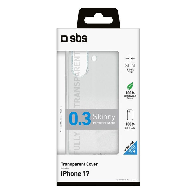 SBS - Skinny Case for iPhone 17, transparent