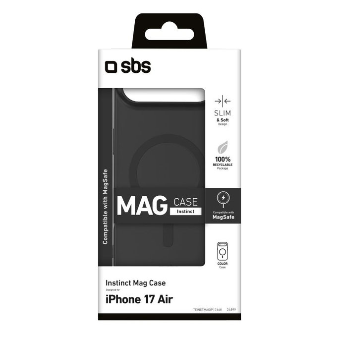 SBS - Instinct Mag Case Compatible with MagSafe for iPhone Air, black