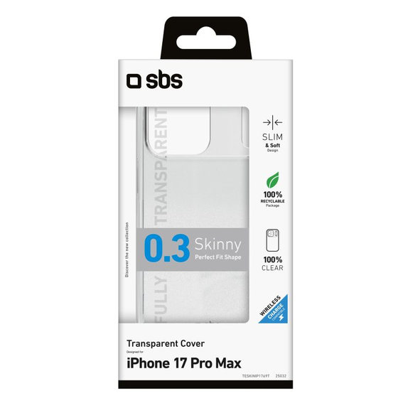 SBS - Skinny Case for iPhone 17 Pro Max, transparent