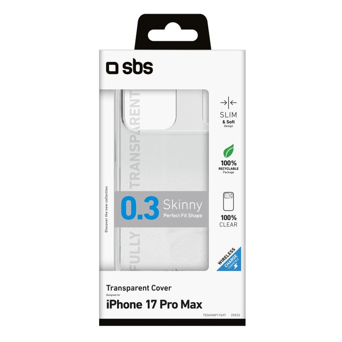 SBS - Skinny Case for iPhone 17 Pro Max, transparent