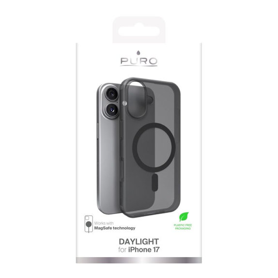 PURO - DAYLIGHT Case with MagSafe for iPhone 17, black