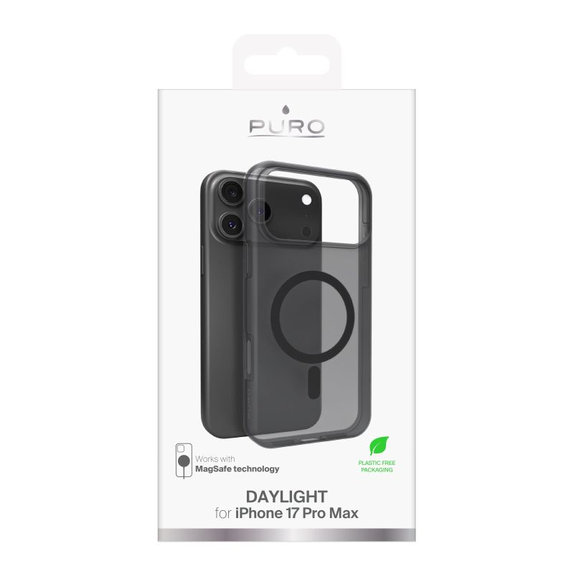 PURO - DAYLIGHT Case with MagSafe for iPhone 17 Pro Max, black