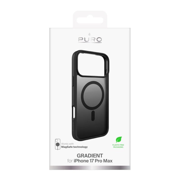 PURO - Gradient Case with MagSafe for iPhone 17 Pro Max, black
