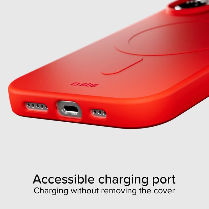 SBS - Instinct Mag Case Compatible with MagSafe for iPhone 17, red