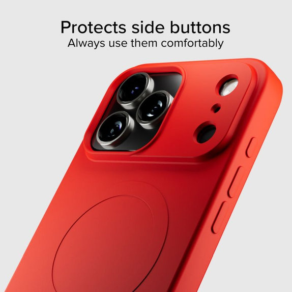 SBS - Instinct Mag Case Compatible with MagSafe for iPhone 17 Pro, red