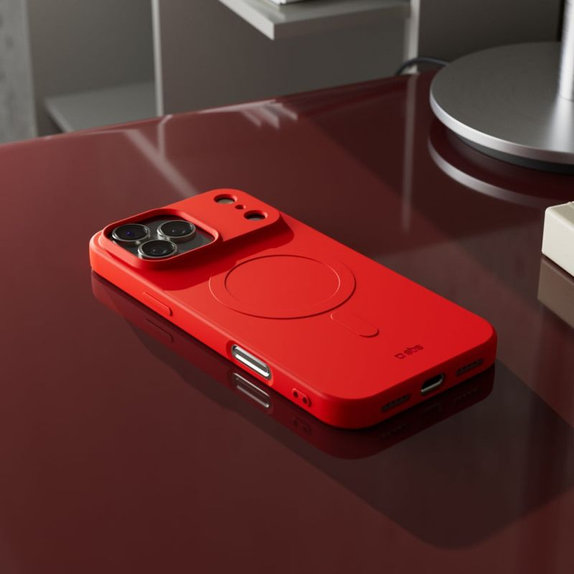 SBS - Instinct Mag Case Compatible with MagSafe for iPhone 17 Pro, red